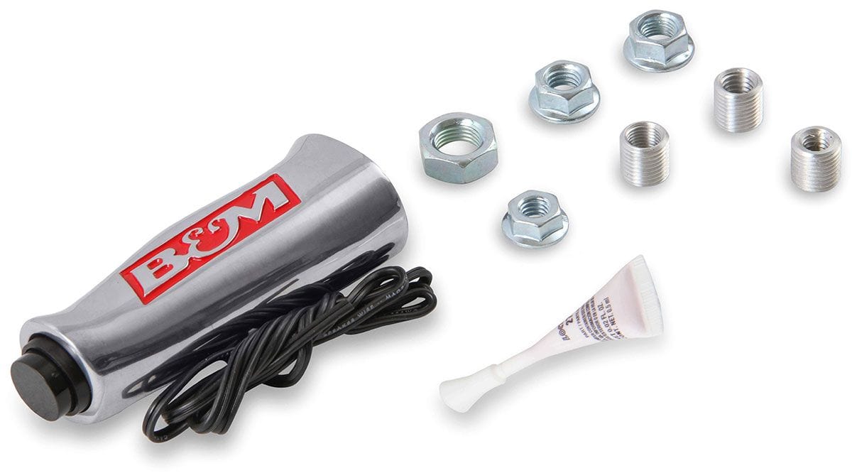 B&M Brushed Aluminium With Button Suit L/H Drive Universal T- Handle BM80658 Autofit