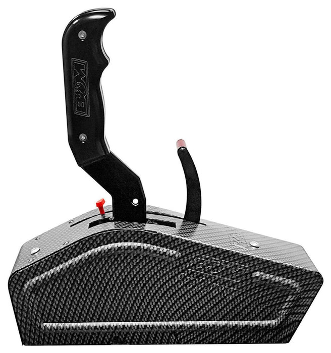 B&M Fits 3 & 4 speed GM, Ford & Chrysler transmissions, Pistol grip, Blac Stealth Pro Ratchet Shifter BM81119 Autofit
