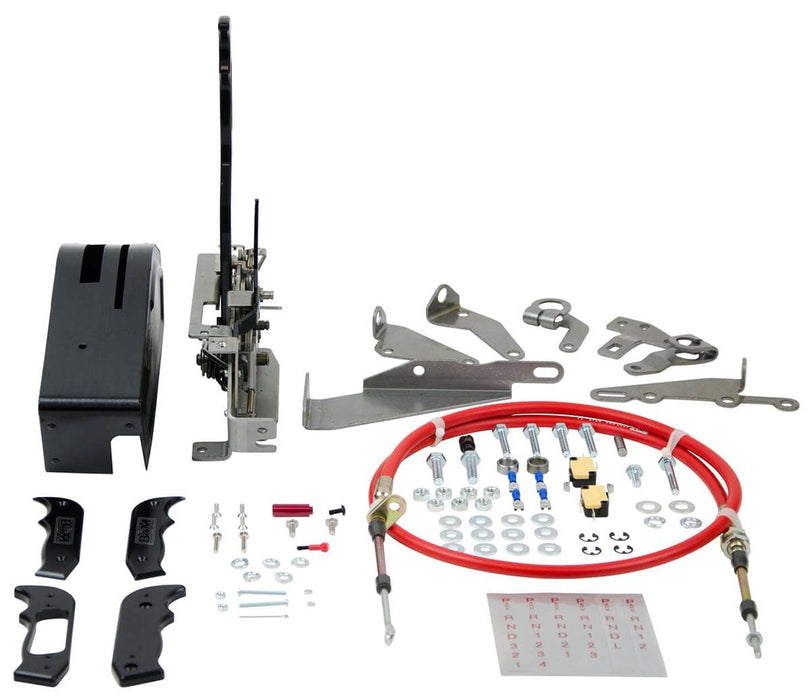 B&M Fits 3 & 4 speed GM, Ford & Chrysler transmissions, Pistol grip, Black Stealth Pro Ratchet Shifter BM81120 Autofit