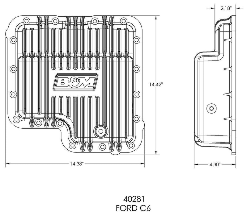 B&M Suit Ford C6, Adds An Additional 1.9 Litres Cast Aluminium Deep Pan BM40281 Autofit