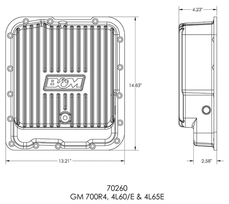 B&M Suit GM 4L60, 4L60E and TH-700R4 Cast Aluminium Deep Transmission Oil Pan BM70260 Autofit
