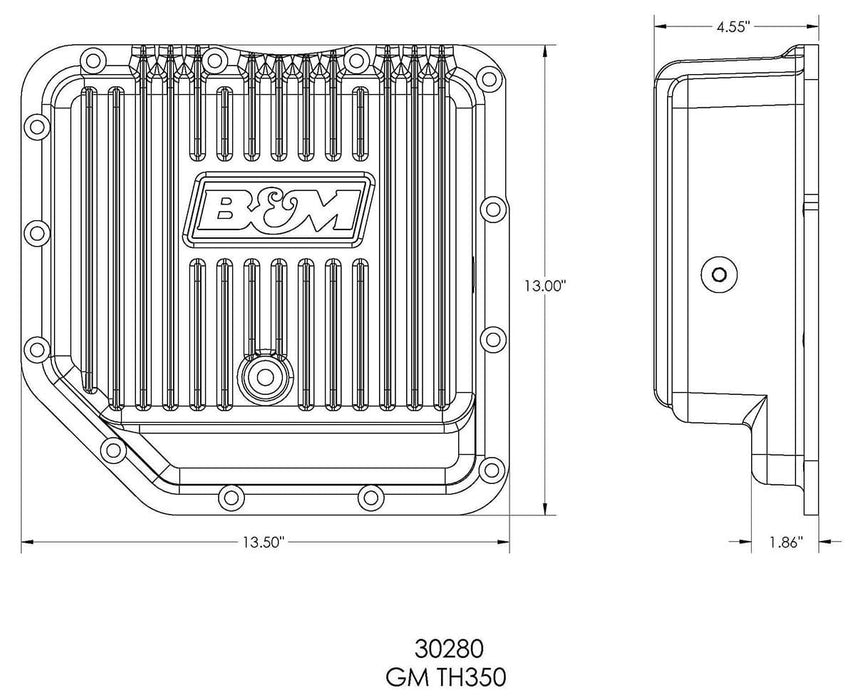 B&M Suit TH-350 & 250, Adds An Additional 2.8 litres Cast Aluminium Deep Pan BM30280 Autofit