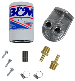 B&M With Filter, Adapter & Barb Fittings Remote Transmission Oil Filter Kit BM80277 Autofit