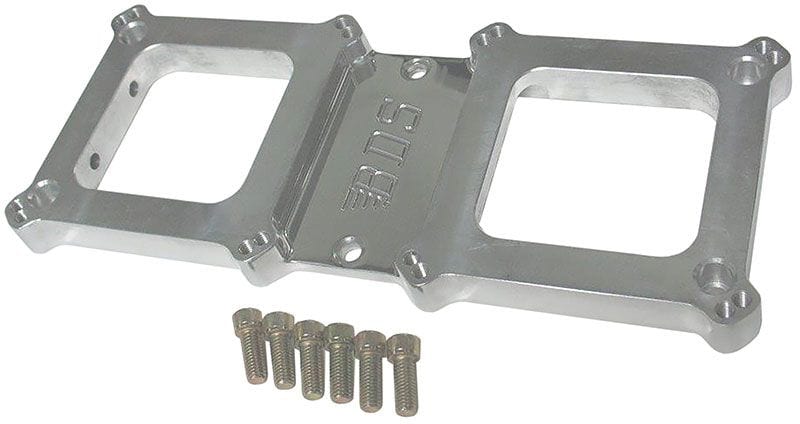 BDS Suit 6-71 & 8-71 With Dual 4BBL Carburettors, Polished Billet Carburettor Adapter BDSCA-9025 Autofit