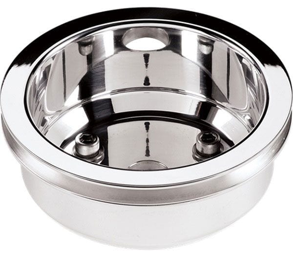 BILLET 1-Groove Suit BB Chev With Long Water Pump Crankshaft Pulley - Polished BS79210 Autofit