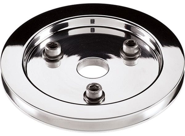 BILLET 1-Groove Suit BB Chev With Short Water Pump Crankshaft Pulley - Polished BS83120 Autofit