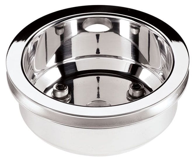 BILLET 1-Groove Suit SB Chev With Long Water Pump Crankshaft Pulley - Polished BS78210 Autofit