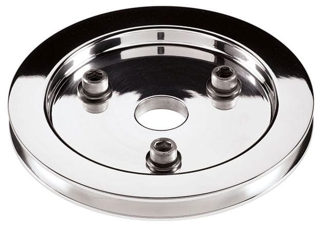 BILLET 1-Groove Suit SB Chev With Short Water Pump Crankshaft Pulley - Polished BS81120 Autofit