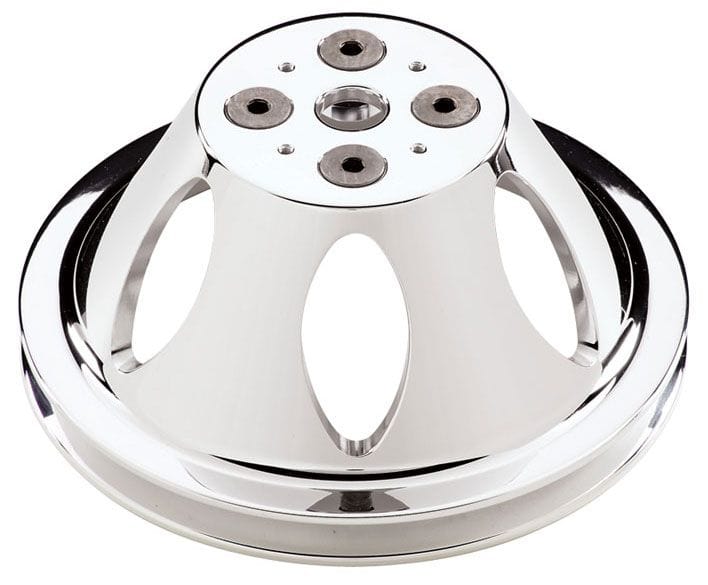 BILLET 1-Groove Suit SB Chev With Short Water Pump Water Pump Pulley - Polished BS80120 Autofit