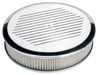 BILLET 14" x 3" Polished Aluminium Round Air Cleaner Assembly - Ball Milled BS15820 Autofit