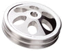 BILLET 2-Groove Suit '66-'74 Saginaw Pump With 1/8" Keyway Pump Shaft, Long Power Steering Pulley - Polished BS86220 Autofit