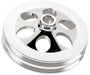 BILLET 2-Groove Suit '75-Up Saginaw Pump With Press-On Pump Shaft, Long Or S Power Steering Pulley - Polished BS86520 Autofit
