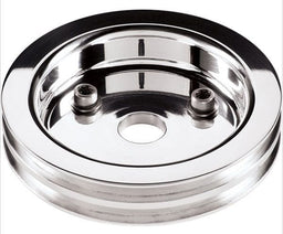 BILLET 2-Groove Suit BB Chev With Short Water Pump Crankshaft Pulley - Polished BS83220 Autofit