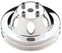 BILLET 2-Groove Suit SB & BB Chev With Long Water Pump Water Pump Pulley - Polished BS78120 Autofit
