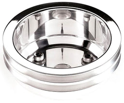 BILLET 2-Groove Suit SB Chev With Long Water Pump Crankshaft Pulley - Polished BS78220 Autofit