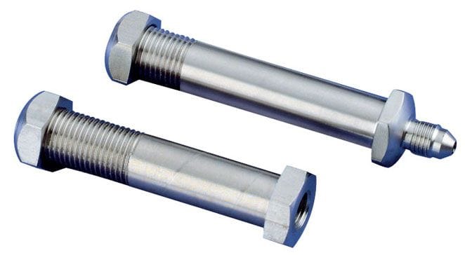 BILLET -3AN x 1/8" NPT, Long Suit 2-3/8" Wide Rails (Pair) Thru-Frame Fittings S/S BS66310 Autofit