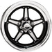 BILLET 5 x 4.5" Bolt Circle with 5.5" Backspace Street Lite Wheel 15" x 8" - Black BSBRS035806555N Autofit
