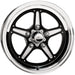 BILLET 5 x 4.75" Bolt Circle with 1.75" Backspace Street Lite Wheel 15" x 3.5" - Black BSBRS035356117N Autofit