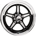 BILLET 5 x 4.75" Bolt Circle with 3.5" Backspace Street Lite Wheel 17" x 8" - Black BSBRS037806135N Autofit
