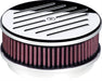 BILLET 6-3/8" x 3" With K&N Filter Polished Aluminium Air Cleaner Assembly - Ball Milled BS15120 Autofit