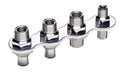 BILLET A/C 2-Port -10AN & -6AN, Heater 2-Port -10AN With 5/8" Push-On Hose Firewall Bulkhead In-Line - Polished BS66935 Autofit