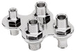 BILLET A/C 2-Port -10AN & -6AN, Heater 2-Port -10AN With 5/8" Push-On Hose Firewall Bulkhead - Polished BS66925 Autofit