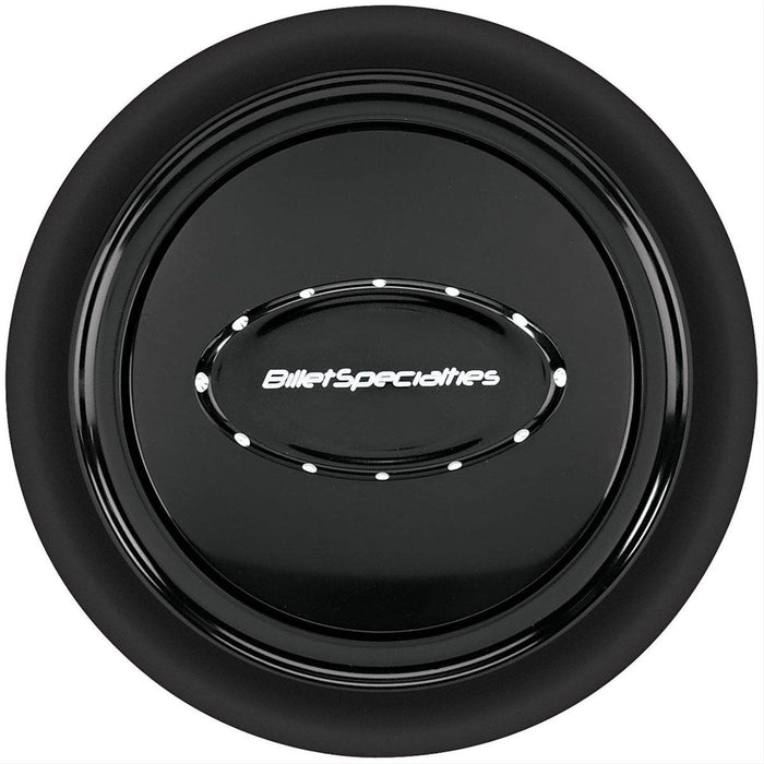 BILLET Billet Smooth Horn Button Pro Style with Logo, Black BS32729 Autofit