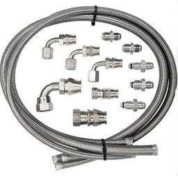 BILLET For Remote Reservoir Suit GM, Ford Steering Box & Rack & Pinion Power steering Hose Kit BS77900 Autofit