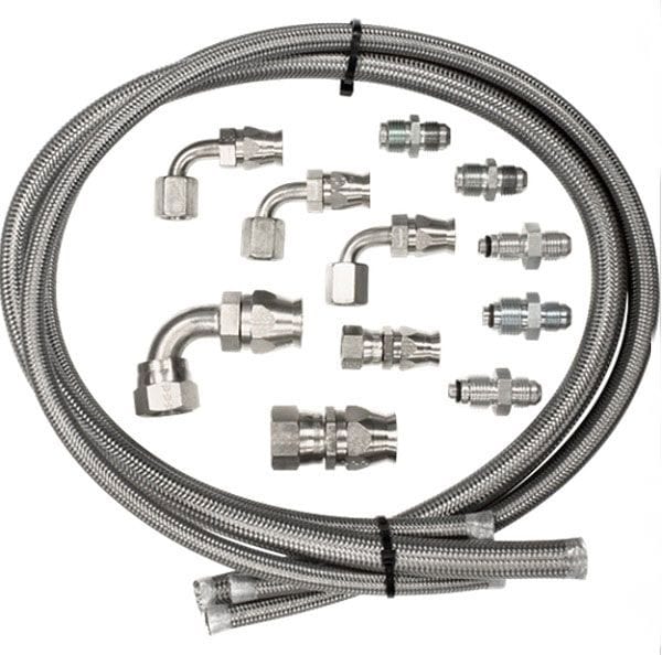 BILLET For Remote Reservoir Suit GM, Ford Steering Box & Rack & Pinion Power steering Hose Kit BS77900 Autofit