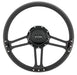 BILLET Half Wrap, Horn Button and Adapter Sold Separately 14" Billet "Draft" Black Steering Wheel BSBLK29263DRAFT Autofit