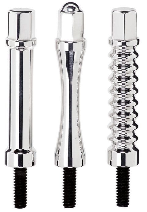 BILLET Hex Style 2-7/8" Tall With 1/4" Threaded Stud (4 Pack) Valve Cover Hold Downs - Polished BS95013 Autofit