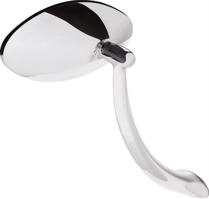 BILLET Oval 2-5/16" x 4-3/16" Offset Head With 6" Long Arm (Pair) Exterior Rearview Mirror Kits - Polished BS74920 Autofit