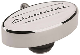 BILLET Oval Polished With Retro "Chevrolet" Script Valve Cover PCV Breather BS21923 Autofit