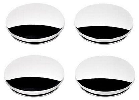 BILLET Plain Finish Suit Legacy & Dragster Rims (Set Of 4) Replacement Knock-Off Center Caps - Polished BS50020 Autofit