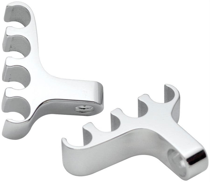 BILLET Polished 4-Lead Horizontal Mount Suit 8.5mm Lead (Pair) Billet Ignition Lead Separators BS69704 Autofit