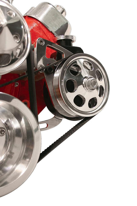 BILLET Polished Mid Mount Suit BB Chev With Long W/P (Saginaw Pump) Power Steering Pump Bracket BSFM0230PC Autofit