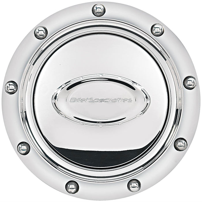 BILLET Riveted With Polished Logo Pro Style Horn Button - Polished BS32710 Autofit