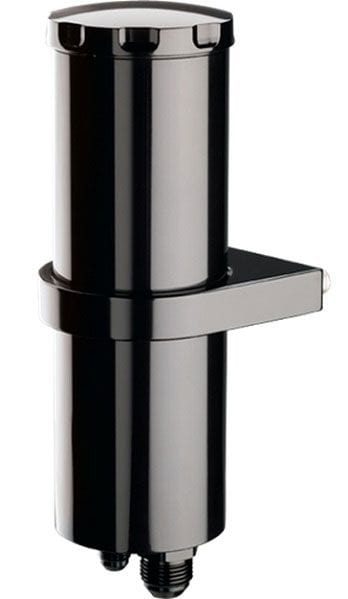 BILLET Smooth Black Finish With Bracket 2-7/8" O.D x 8-3/4" H Power Steering Reservoir (444ml) BSBLK77910 Autofit