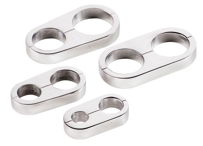 Billet Specialties Suit -6 (.440" O.D) & -8 (.540" O.D) Braided A/C Hose Hose Separators - Polished BS68020 Autofit