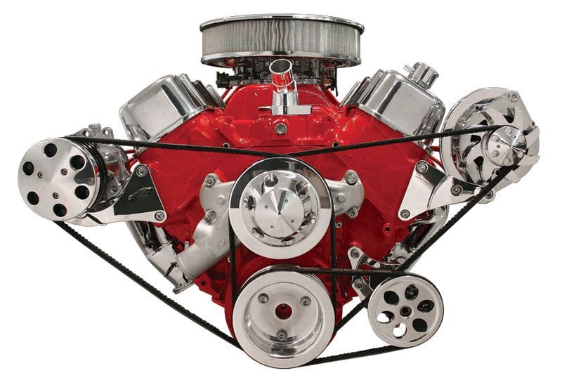 BILLET Suit B/B Chev with Short Water Pump Side Mount A/C Compressor Bracket, Polished BS10621 Autofit