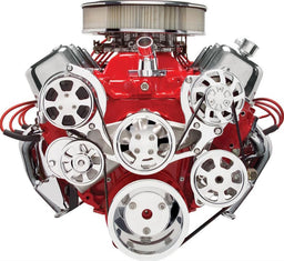 BILLET Suit BB Chev Polished With A/C & Power Steering Tru Trac Serpentine System BS14220 Autofit