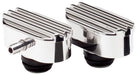 BILLET Suit Covers With 1-1/4" Hole, Grommet Included Oval Valve Cover Breather Ribbed - Polished BS20950 Autofit
