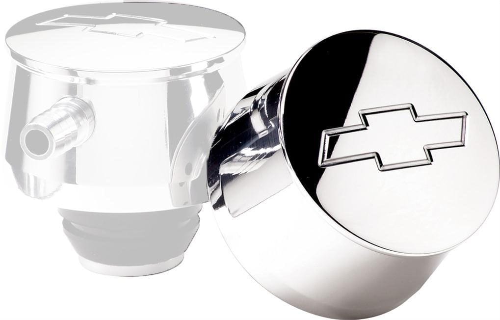 BILLET Suit Covers With 1-1/4" Hole, Grommet Included Round Valve Cover Breather With Bowtie Logo - Polished BS20220 Autofit