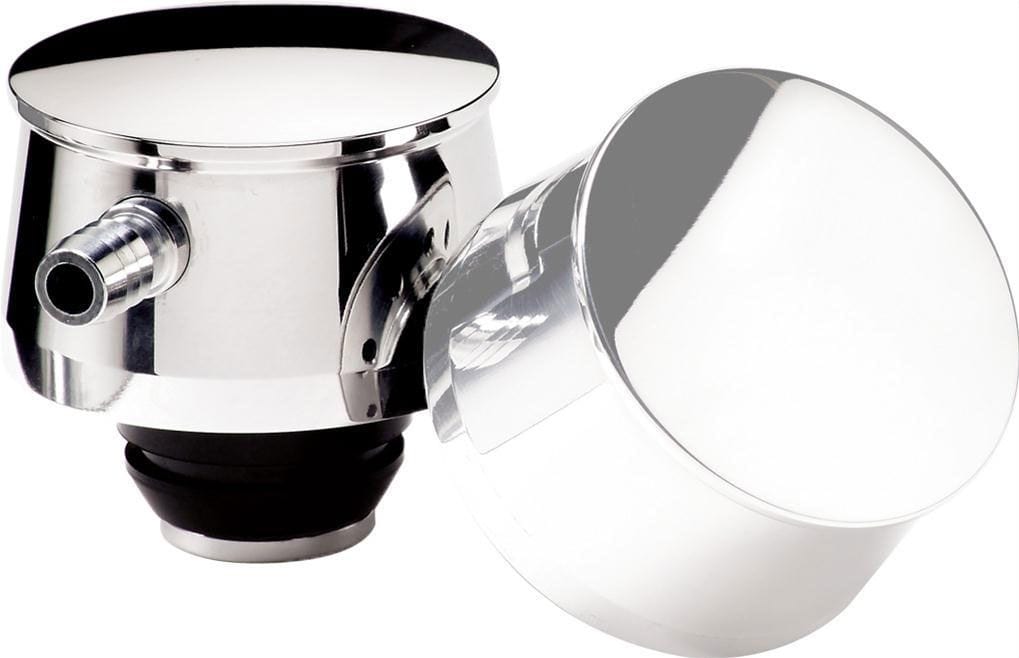 BILLET Suit Covers With 1-1/4" Hole & PCV Vale With 3/8" Barb, Grommet Inclu Round Valve Cover Breather Plain - Polished BS21120 Autofit