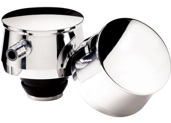 BILLET Suit Covers With 1" Hole, Grommet Included Round Valve Cover Breather Plain - Polished BS20125 Autofit