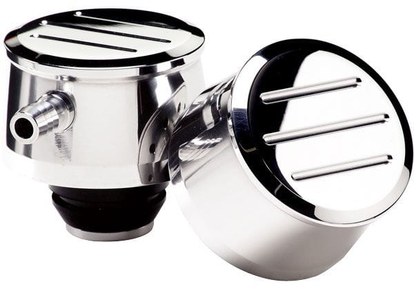 BILLET Suit Covers With 1" Hole & PCV Vale With 3/8" Barb, Grommet Included Round Valve Cover Breather Ball Milled - Polished BS21825 Autofit