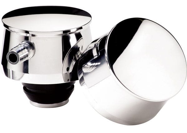 BILLET Suit Covers With 1" Hole & PCV Vale With 3/8" Barb, Grommet Included Round Valve Cover Breather Plain - Polished BS21125 Autofit