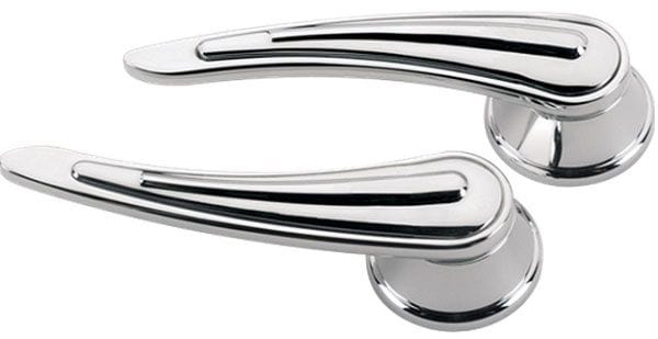 BILLET Suit Ford To 1948 With 3/8", Square Spline, 4-13/32" Length (Pair) Rail Interior Door Opening Handles - Polished BS45328 Autofit