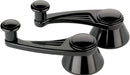 BILLET Suit GM & Ford 1949-On With 1/2" Round Spline, 3-5/32" Length (Pair) Ball Milled Interior Vent Window Crank Handles - Black BSBLK47525 Autofit
