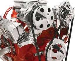 BILLET Suit S/B Chev with Short Water Pump Top Mount A/C Compressor Bracket, Polished BS10221 Autofit